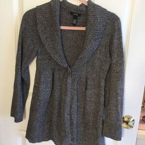 NWOT. Alfani Women’s Grey Marled Cardigan Sz. L